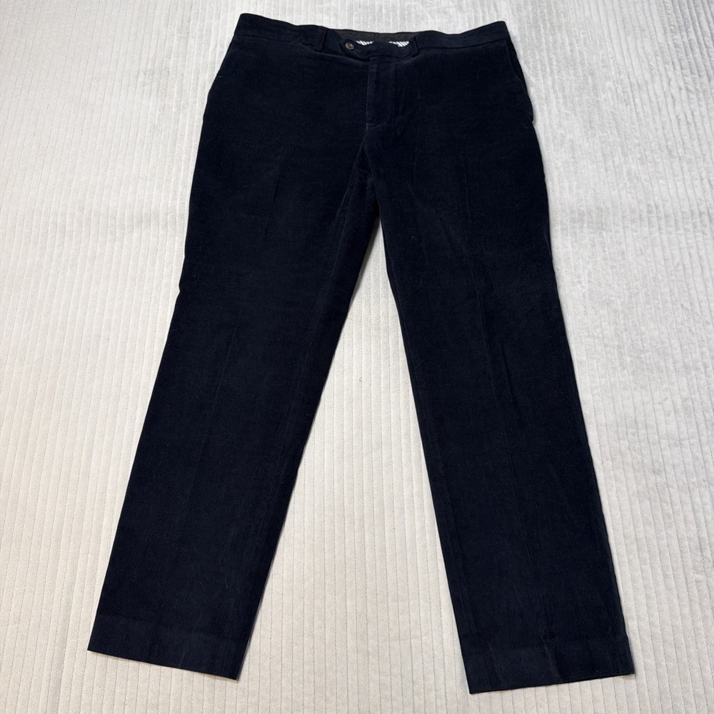 Lauren Ralph Lauren Corduroy Pants Men 36 X 29 Cotton Blue‎ Flat Front Straight